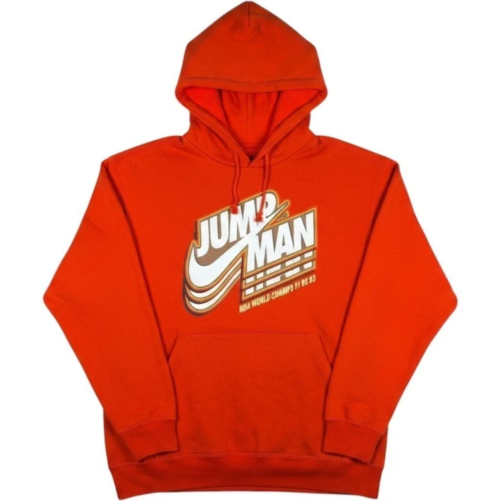 Jordan‎ Jumpman Hoodie Men XXL NBA World Champs 91 92 93 Graphic Pullover Red